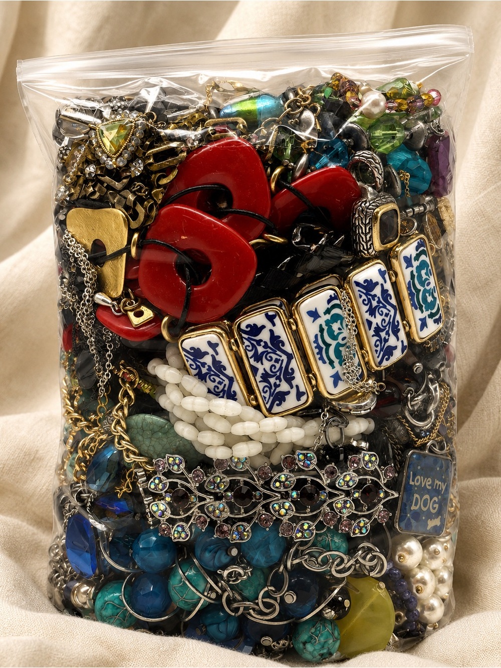 3 LB Jewelry Grab Bag All Wearable Vintage to Modern Reseller Treasure Lot